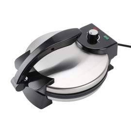 Electric Tortilla Maker, 10 inch Non Stick Tortilla Press with Temperature Control & Stainless Steel Cover, 1100W Aluminum Electric Roti Maker for Pitas, Chapati, Roti, Flatbread