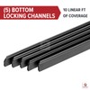 Chain-Link Fence Blade Slats with Bottom Lock (4-ft, Black)