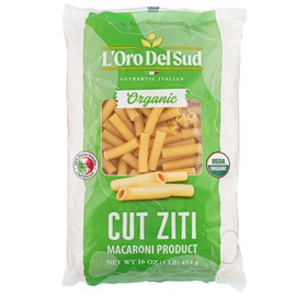 Organic Ziti Pasta,10 pack, 100% Durum Wheat Italian Pasta, Premium Quality Product of Italy 16 Ounce (10 Pack) by L'Oro del Sud.