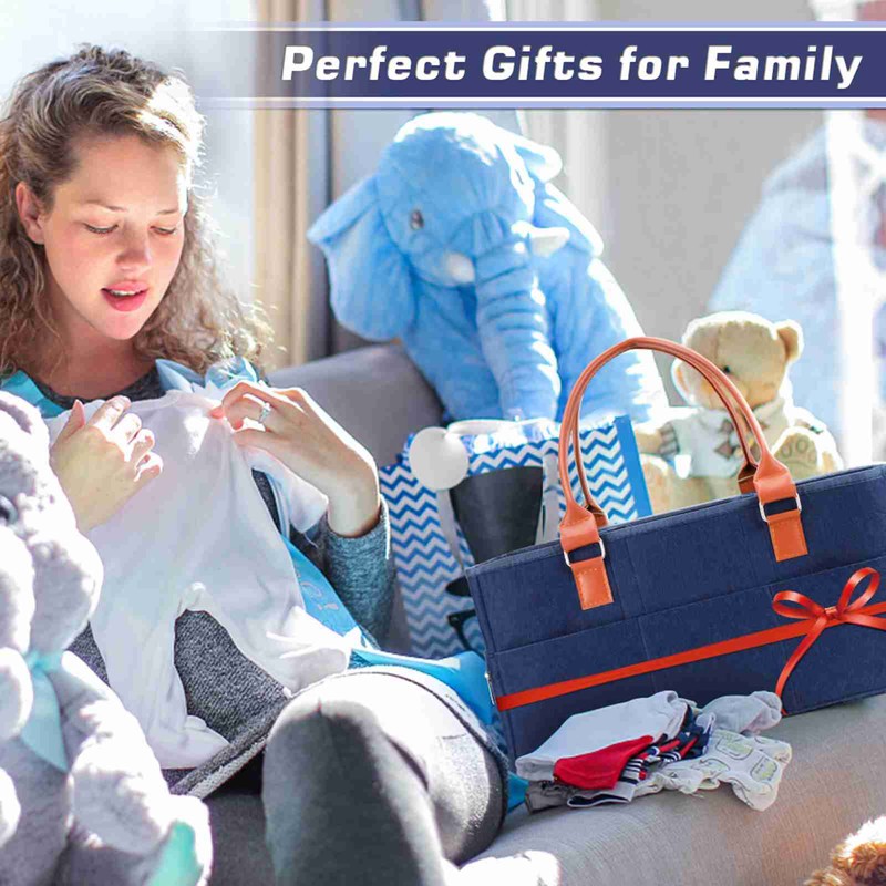 Baby Diaper Caddy Organizer, Large Portable Nappy Storage Basket Personality