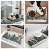 Winter Forest Dish Drying Mat Winter Snowflake Large Kitchen Mats