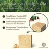 Zirben-Würfel Duft-Set | Zirbenholz-Würfel mit Motiv und Tropfstruktur + Zirben-Öl