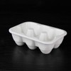 Cabilock Ceramic 6 Cup Egg Holder Half Dozen White Porcelain