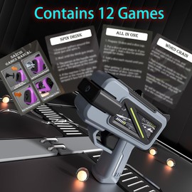 SAZCIS Alcohol Shooter Shot Glass for Party with Funnel and Games Manual, 4 oz Beverage Shot Gun, Long Range 16 ft Stream for Bachelor Party, White Elephant Gifts(Gray)