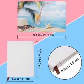 4 Pcs sublimation notebook blank A6 190 Pages sublimation journal blank， Sublimation Journal Notebooks for School Office Supplies imitation Faux Leather sublimation notebooks (A6 （5.7 x 4.3 Inch）)