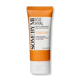 SOME BY MI SOME BY MI V10 Hyal Air Fit Sunscreen - 1.69oz, 50ml - Travel Size Korean Centella Sunscreen for Face with SPF 50 UV Protection - No White Cast, No Eye Irritation for Sensitive Skin - Korean Skin Care