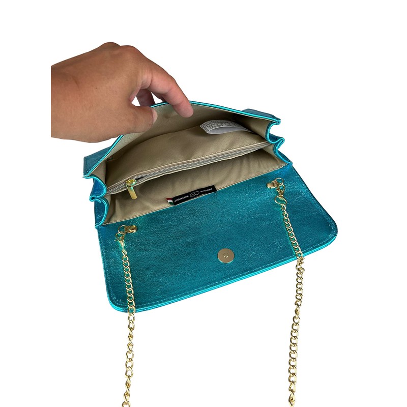 collezione alessandro Elegance Leather Clutch Bag with Separate Compartments 26