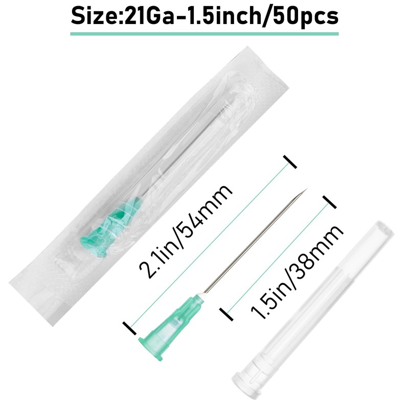 Disposable needles (21G-1.5Inch-50Pack)