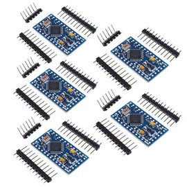 5pcs PRO Mini Atmega328P-AU 5V 3.3V 8Mhz16Mhz Development Board Microcontroller Bootloadered with Pin Headers (5V 16M)