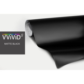 Matte Deep Black 3ft x 5ft Car Wrap Vinyl Roll with Air Release 3MIL-VViViD8