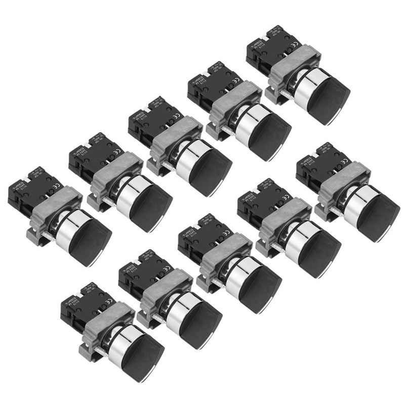10Pcs BERM Button Switches Normally Closed Safety 2Level Knob Switch