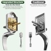 MAXECURITY Silver Front Door Handle and Deadbolt Set, Classic Lock