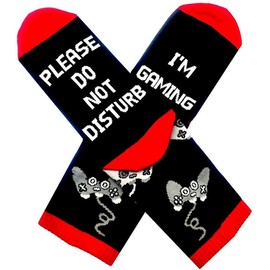 Folouse Stocking Stuffers for Teens Boys Kids Gifts, Do Not Disturb I'm Gaming Socks, Funny Gag Gifts for Men