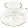 GAGGIA Demitasse Cup & Saucer, 2-Pack, Clear