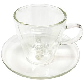 GAGGIA Demitasse Cup & Saucer, 2-Pack, Clear