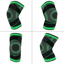 NuVigor Knee Support Brace,Compression Knee Sleeves for Men/Women,Knee Brace for Knee Pain,Arthritis, Joint Pain, Ligament Injury, Meniscus Tear, ACL, MCL, Tendonitis, Running, Sports(Green,XL)