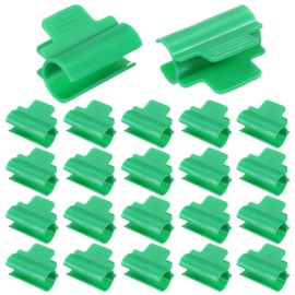 M METERXITY 20-Pack Greenhouse Clamps for 3/4 Inch PVC Pipe, Greenhouse Film Clamps Shading Net Rod Clip for Garden Net/Row Cover/Greenhouse Plastic [Green]