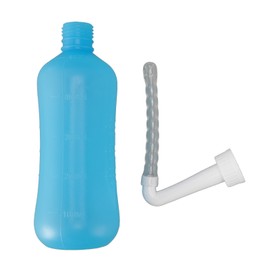 Neti Pot Sinus Rinse Bottle Silicone ABS Manual Nose Wash Cleaner Nasal Irrigation Bottle for Adults Kids 500ML Blue