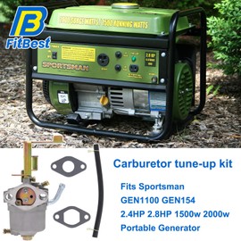 FitBest GEN1100 Carburetor with Gaskets for Buffalo Tools Sportsman GEN1100 GEN154 2.8HP 1500w 2000W Homelite HGCA1400 4-Stroke OHV Engine Portable Gasoline Generator