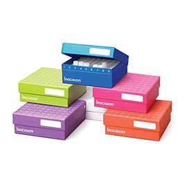 Biocision BCS-217G Green TruCool Hinged CryoBox, LN2 Drain Holes (Pack of 5)