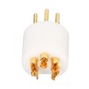 5 Pin Turntable Plug Connector Red Copper Gold Plating Nickel