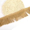 BEL AVENIR Curtain Fringes Bullion Fringe Trim with Blue Ribbon