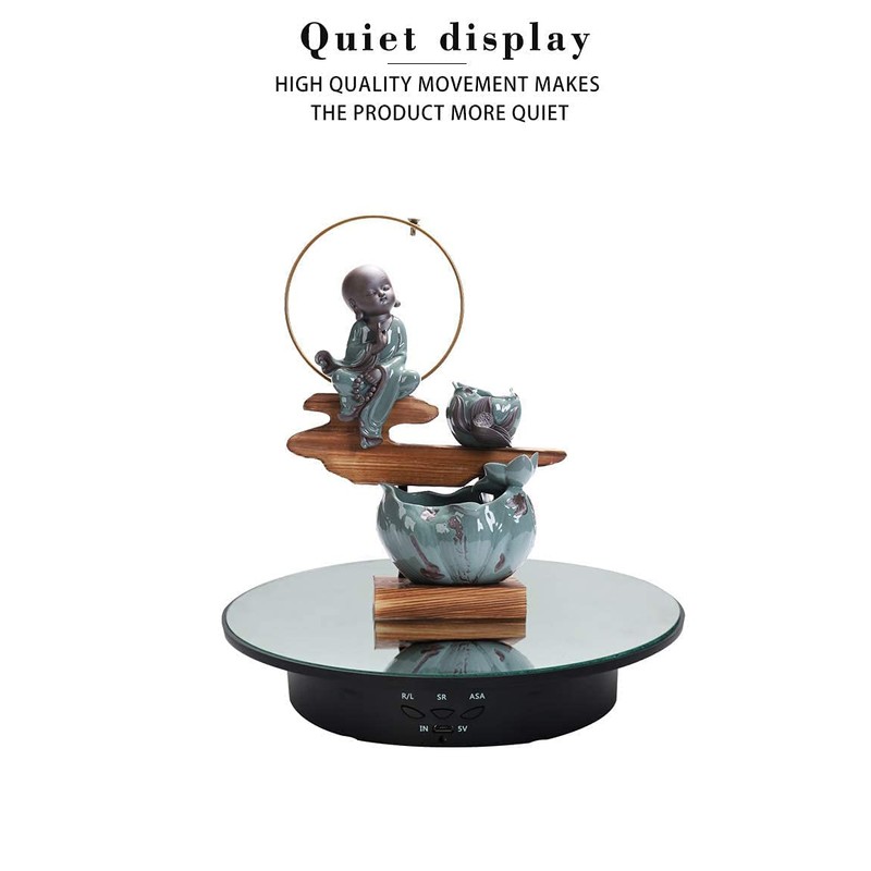 JAYEGT Motorized Rotating Display Stand, 7.87inch /17.6lbs Load, 360 Degree