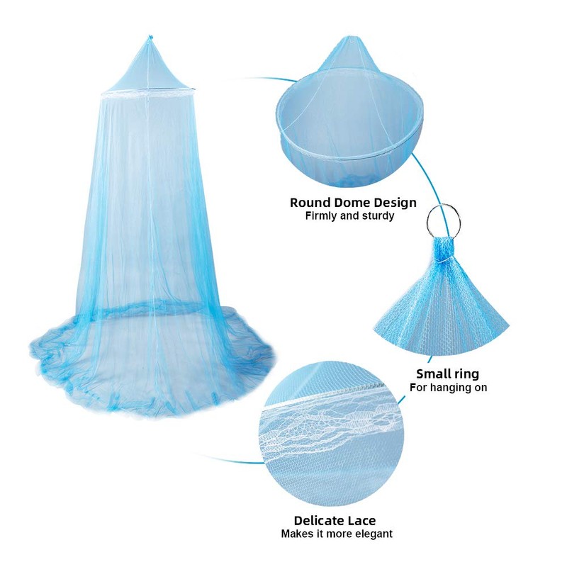 Tudaheuiy Bett Baldachin Dome Mesh, Leichtes King -Baldachin -Bett Vorhänge
