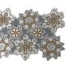 Northeast Home Goods Silver White and Gold Snowflake Beaded Table