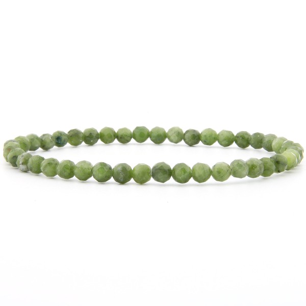 Vascavi Gemstone Bracelet 4 mm Faceted Stones, Natural Stone as
