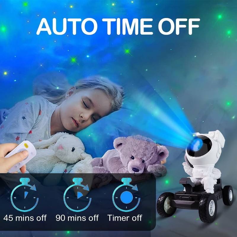 Astronaut Galaxy Star Projector Night Light, 360° Space Man Lunar