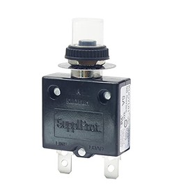 1pc KUOYUH 98 Series 125/250VAC 32VDC 50/60Hz Push Button Manual Reset Thermal Overload Circuit Breaker with Transparent Waterproof Dust Cap 3-70A (5A 1pc)