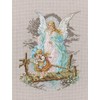 Janlynn Cross Stitch Kit, 8.125-Inch by 7-1/2-Inch, Guardian Angel,White