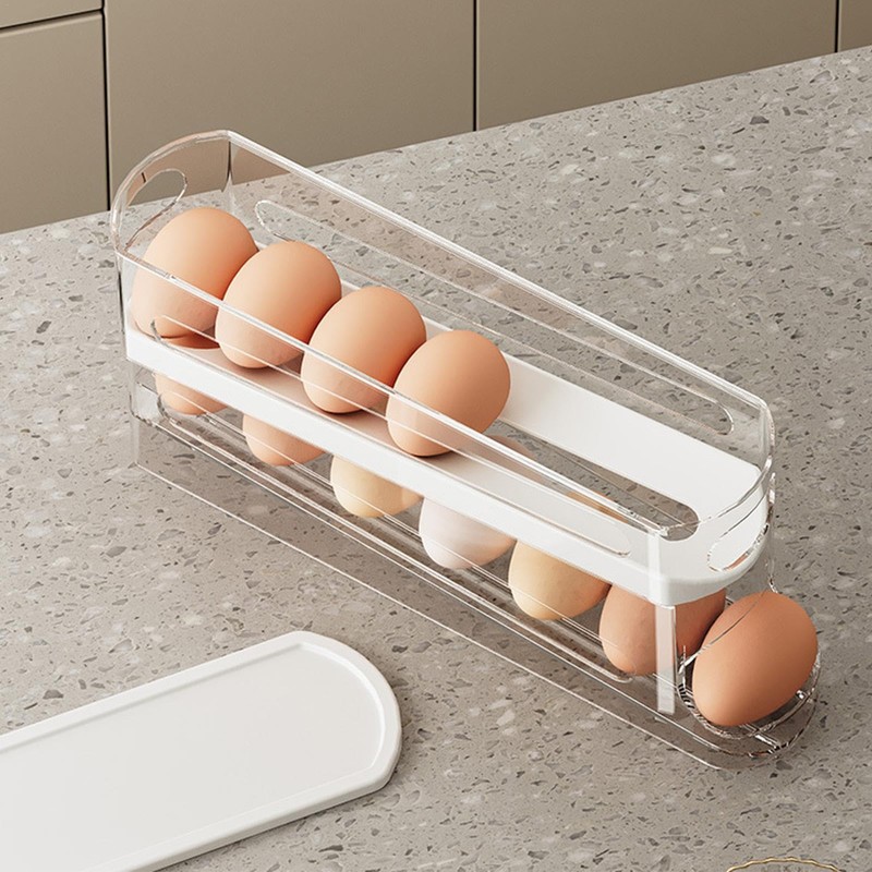 Rolling Egg Holder For Fridge,Egg Keeper For Refrigerator - Egg