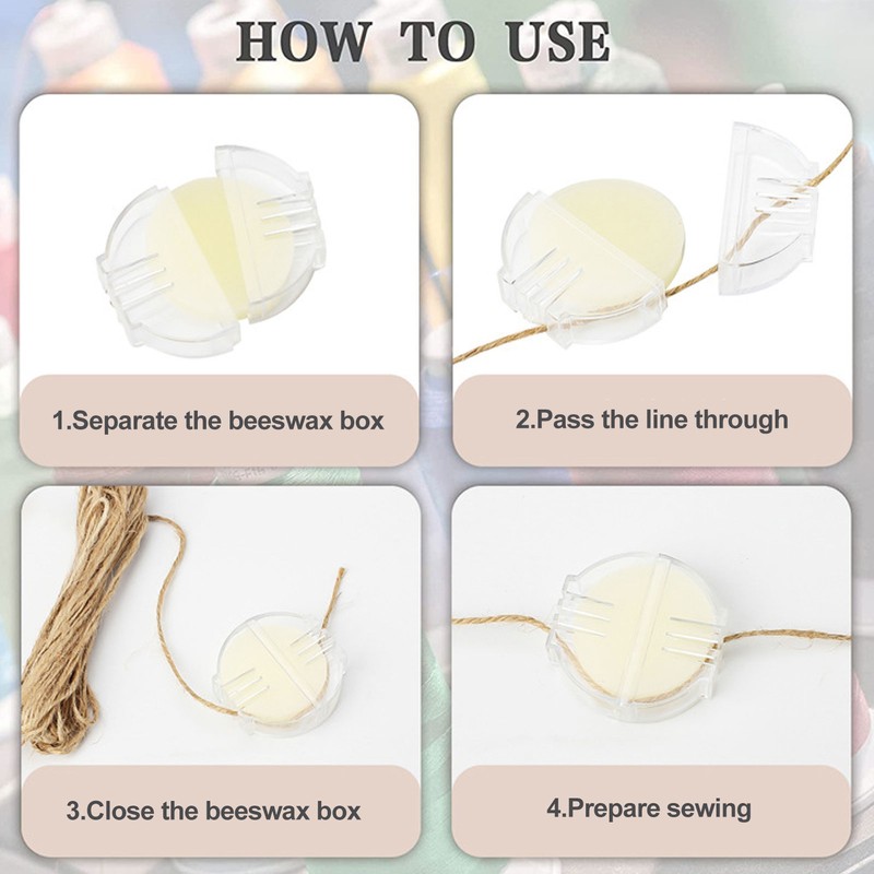 6 Pcs Thread Wax Anti Knotting Wear Proof Odorless Sewing