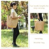 LEKOCH Large Washable Reusable Kraft Paper Tote Bag Carry Bag