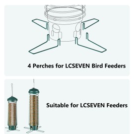 LCSEVEN Metal Feeding Ports Stands for Bird Feeder 4-Pack, Bird Standing Perches for Bird Feeders, Compatible with LCSEVEN Bird Feeders