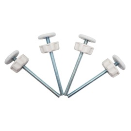 Baby Gate Guru Extra Long M8 (8mm) Spindle Rods for Pressure Mounted Baby and Pet Safety Gates 4 Pack Replacement Set (8mm, White)