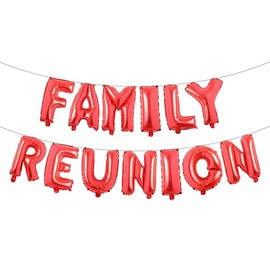 Family Reunion Decorations Family Reunion Favors Family Reunion Backdrop Family Reunion Banner Photo Prop Family Reunion Party Favors Welcome Home Decorations Balloons (FAMILY REUNION Red)
