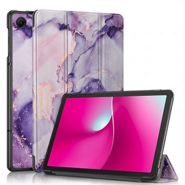 Caweet Case for T-Mobile Revvl Tab 2 10.1 Inch 2025 Released, Lightweight Hard Back Shell Tri-Fold Stand Cover with Magnetic Closure, Lilac Marble