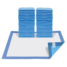 Hyfine 80 Count Bed Pads with Adhesive Strips, 30"x36" Disposable Underpads, Heavy Absorbency, Leakproof Incontinence Chucks Pads for Adults, Elderly, and Baby, Pee Pads