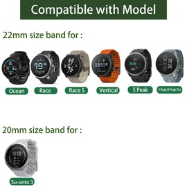 Compatible with SUUNTO OCEAN bands, 20mm, 22mm Silicone band with Metal Buckle Compatible with SUUNTO OCEAN, RACE, RACE S, VERTICAL, 9 PEAK, 9 PEAK PRO, 5 Peak, 3 Smartwatch (Orange, 22mm size band)
