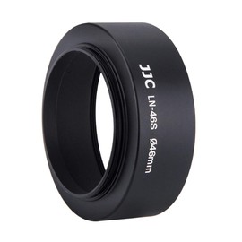 46mm Screw-on Camera Metal Lens Hood Sun Shade Protector for OLYMPUS M.ZUIKO DIGITAL 25MM 17MM Lens on OM-D E-M1X E-M10 E-M5 Mark III DSLR Camera and oyher Lenses with 46mm filter Threads