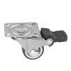 4Pcs Small Caster Wheels 1in Diameter Steel Rubber Rotating Locking