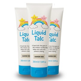 AAKSH555 |Pack of 3 | Liquid Talc Anti Chafing Baby Cream (3x200mlCare Pack) | Protect Delicate Skin – Keeps Skin Soft and Prevents Chafing Protects Sensitive Skin [Developed in the UK]
