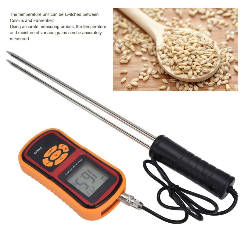 Digital Moisture Detector Portable Grain Moisture Meter LCD Hygrometer Humidity