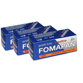 Foma Fomapan Creative 200 Roll Fim/Medium Format 120 Black/White Film 200 ASA FO11361-3 Pack of 3