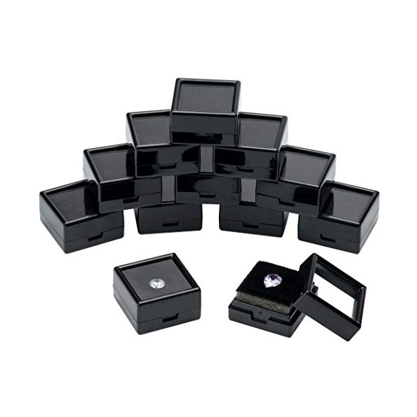 12 PCS Loose Gemstone Display Box Jewelry Box Container with