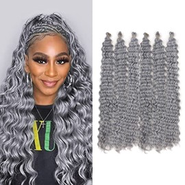 Dsoar Deep Twist Crochet Hair 22 Inch 6 Packs Deep Wave Hair Bundles Synthetic Braiding Hair Deep Ripple Braids Hair Extensions