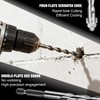 XQIGI 6 PCS 4-Flute Sawtooth Eccentric Twist Drill Bit, High